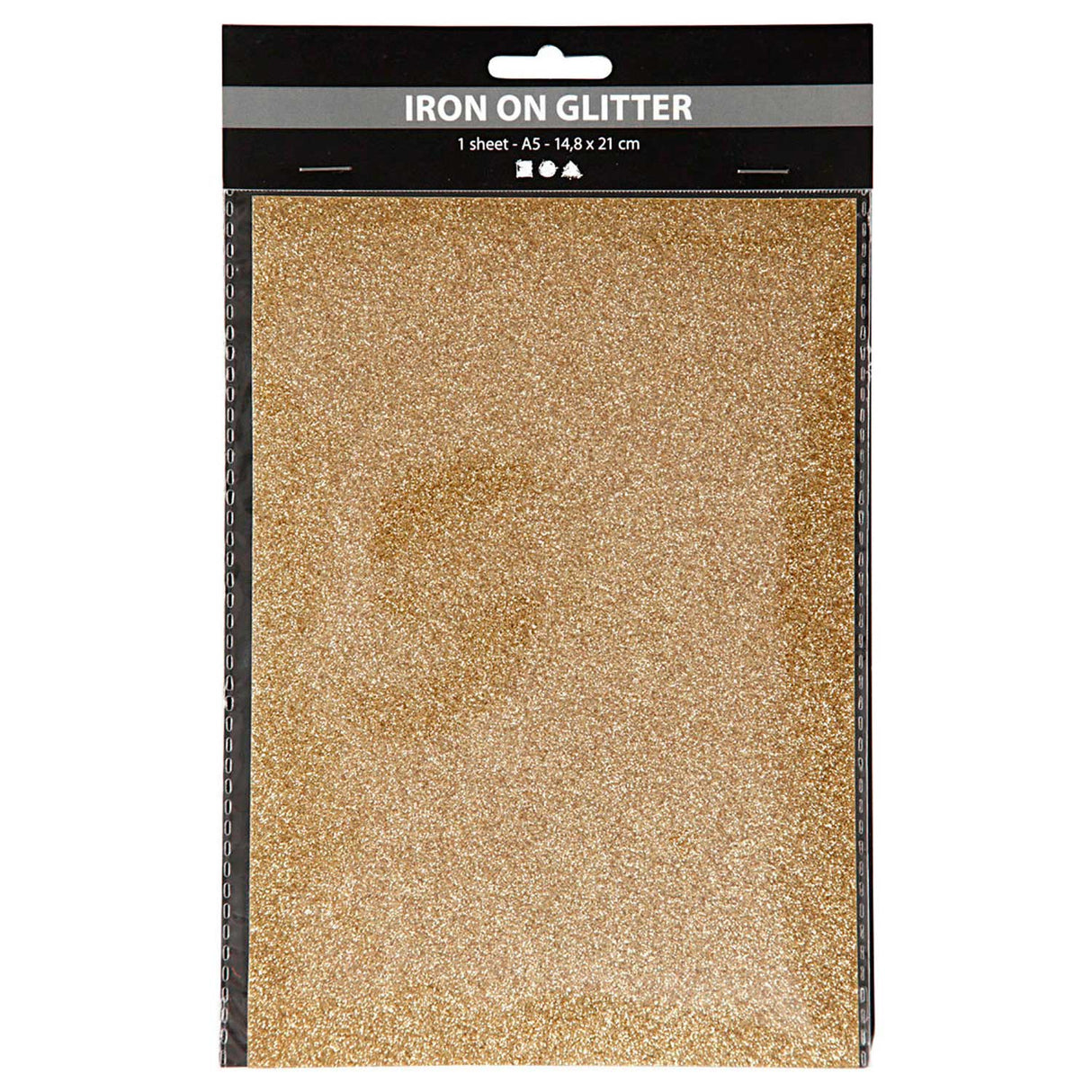 Creativ company strygefolie glitter guld, a5