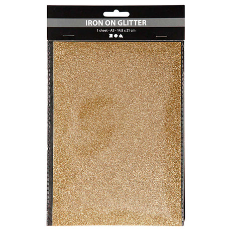 Creativ company strygefolie glitter guld, a5