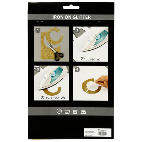 Creativ company strygefolie glitter guld, a5