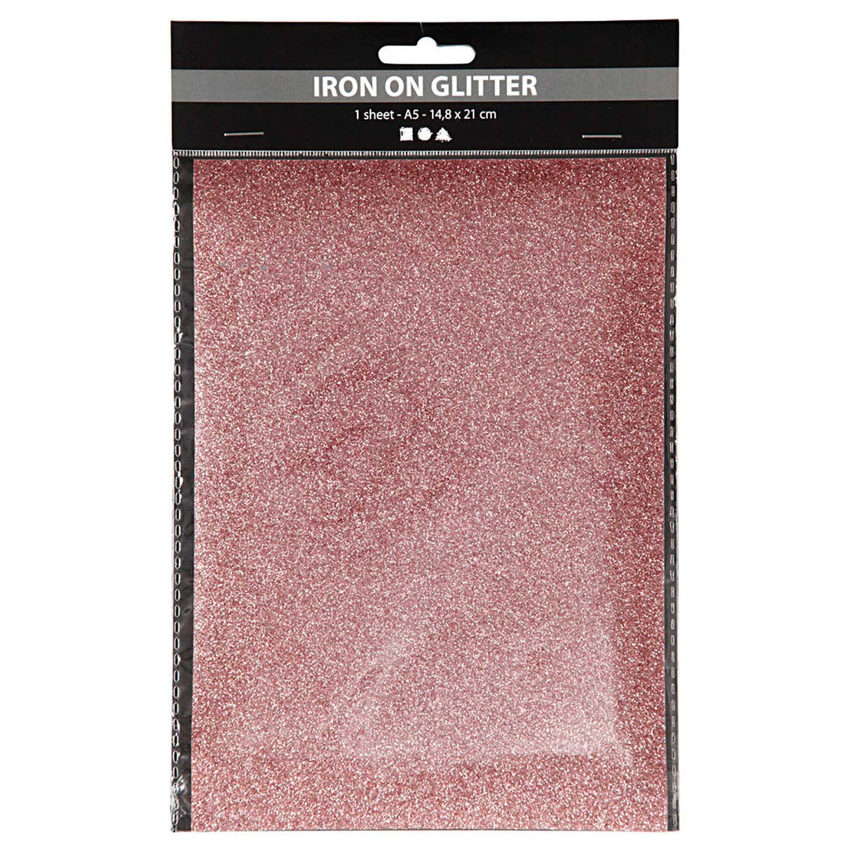 Creativ company strygefolie glitter lys rød, a5