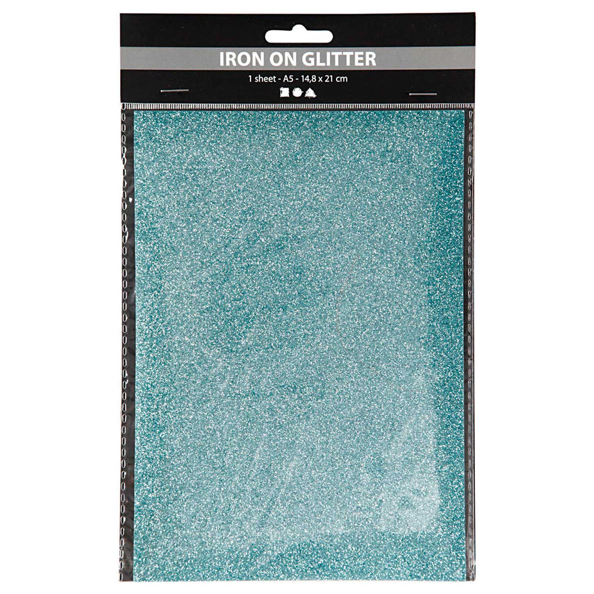 Creativ company strygefolie glitter lyseblå, a5