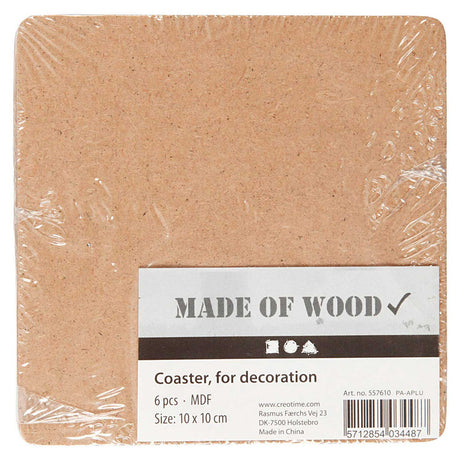 Creativ virksomhed https: www.cchobby.nl coasters-size-10x10-cm-thickness-3-mm-6-piece-1-box