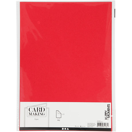 Creativ firmapapir rød a4 80gr, 20 stk.