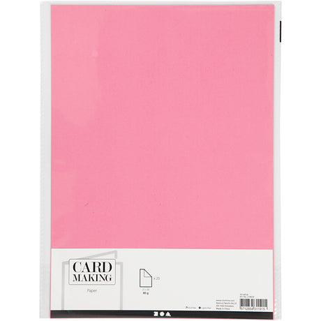 Creativ firma papir pink a4 80gr, 20 stk.