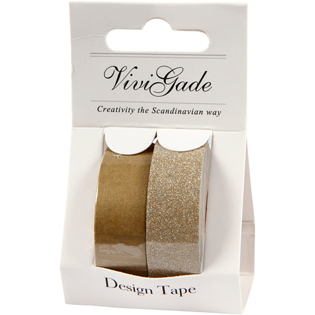 Creativ firma malertape guld 2m, 2stk.