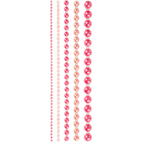 Creativ company half stick perler pink 2-8mm, 140stk.