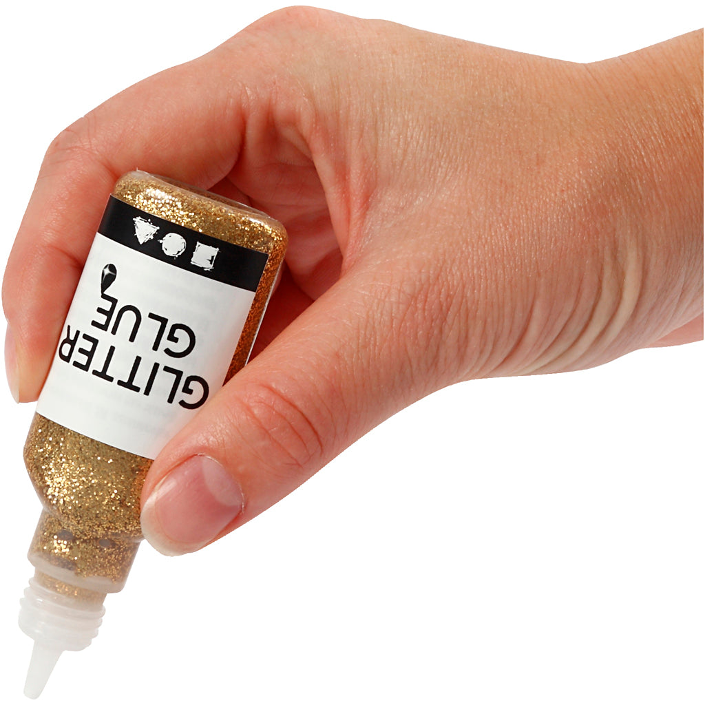 Creativ firma glitterlim guld, 25ml