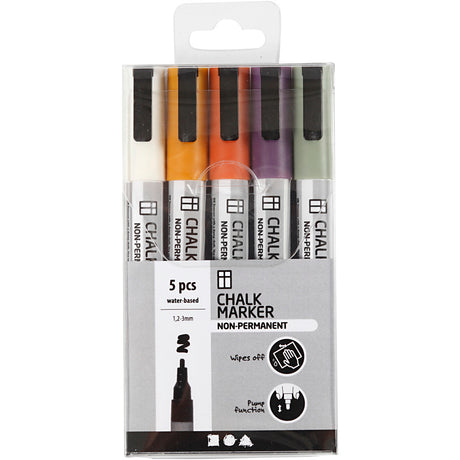 Creativ Company Krijt Markers pastelfarver, 5 ..