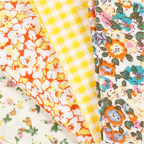 Creativ firma patchwork stof gul 45x55cm, 4 stk.