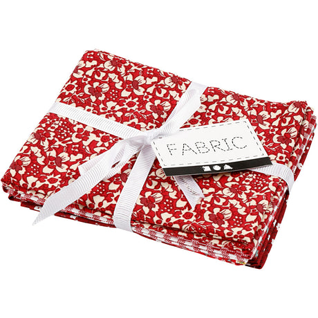 Creativ firma patchwork stof rød 45x55cm, 4 stk.
