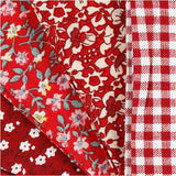 Creativ firma patchwork stof rød 45x55cm, 4 stk.