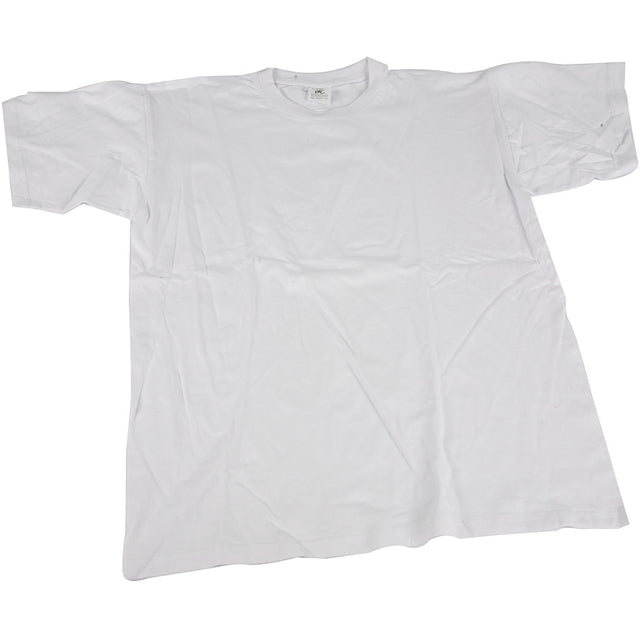 Creativ firma t-shirt hvid med rund hals bomuld, 9-11 år