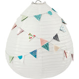 Creativ company rispapir lampe hvid dråbe, 27cm