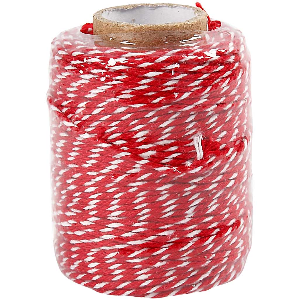Creativ virksomhed https: www.cchobby.nl bomuldssnor-tykkelse-1-1-mm-rød-hvid-50-m-1-rulle