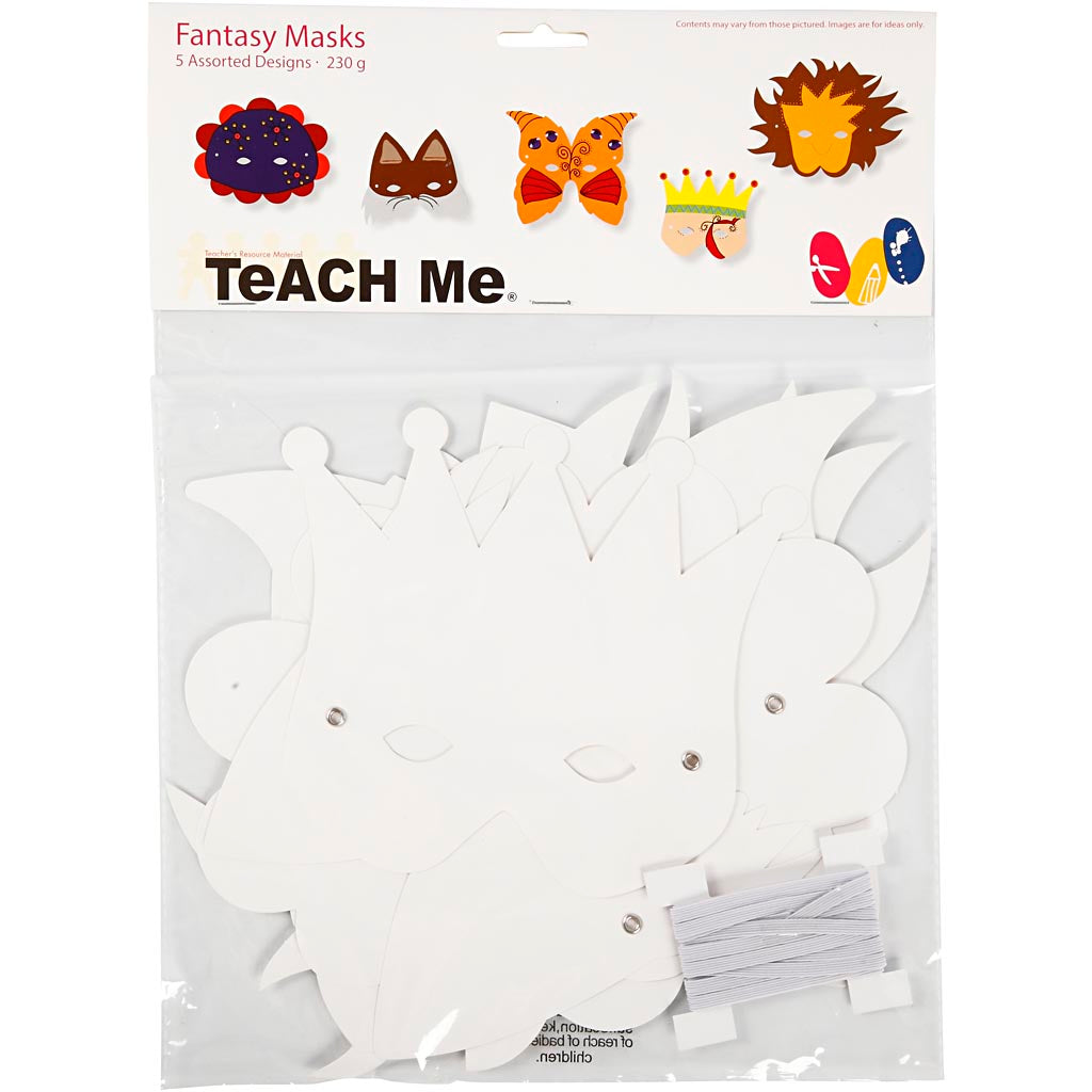 Creativ virksomhed https: www.cchobby.nl fantasy masks-including-elastic-h-15-20-cm-230-gr-white-5-piece-1-box