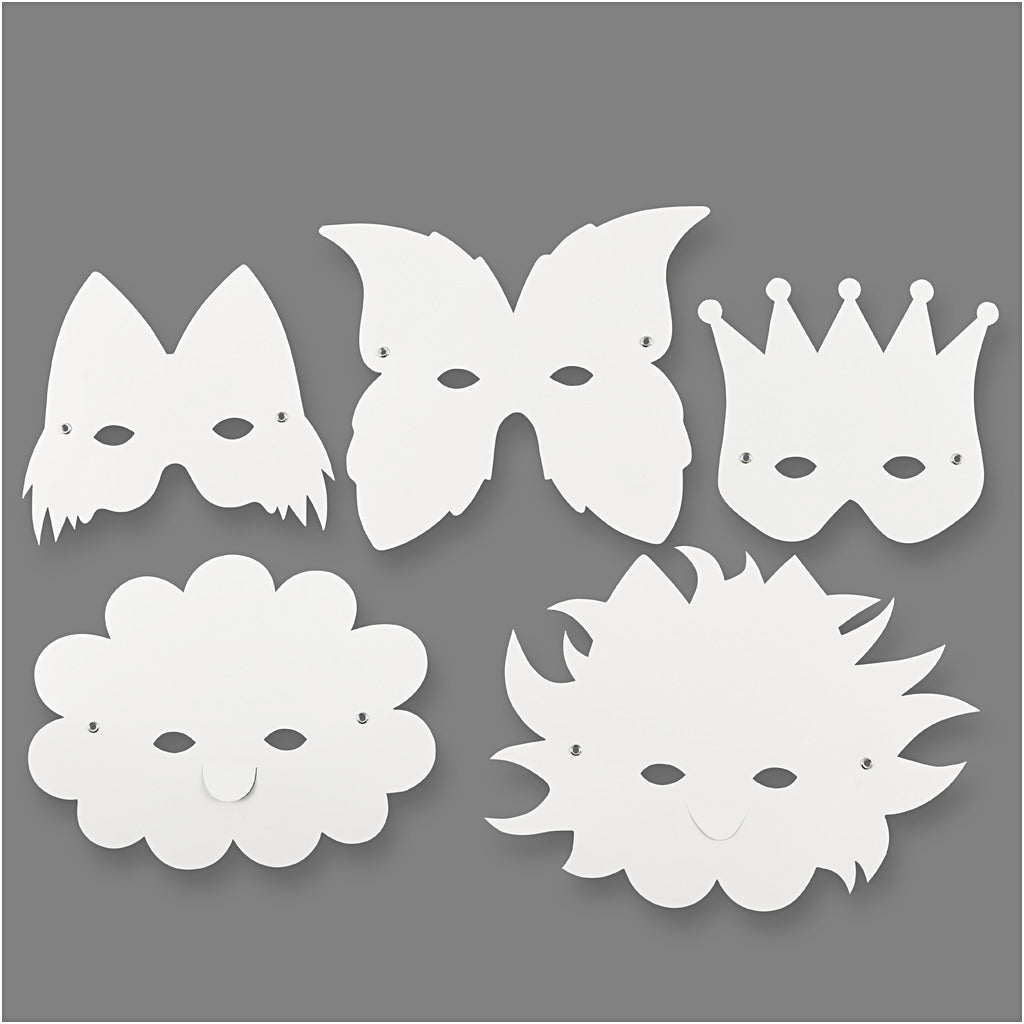 Creativ virksomhed https: www.cchobby.nl fantasy masks-including-elastic-h-15-20-cm-230-gr-white-5-piece-1-box