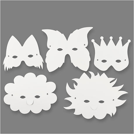 Creativ virksomhed https: www.cchobby.nl fantasy masks-including-elastic-h-15-20-cm-230-gr-white-5-piece-1-box