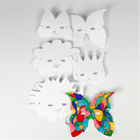 Creativ virksomhed https: www.cchobby.nl fantasy masks-including-elastic-h-15-20-cm-230-gr-white-5-piece-1-box