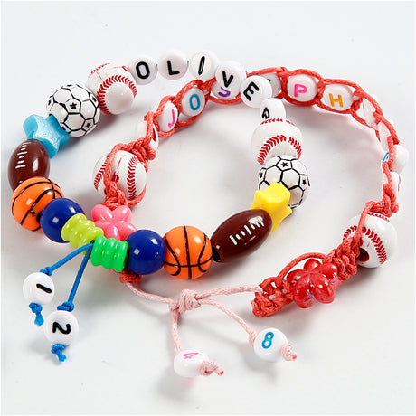 Creativ firma bogstavperler hvid 7mm, 200 stk.