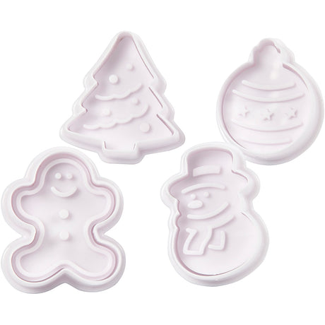 Creativ Company stikker ud former med stempel jul, 4 ..