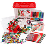 Creativ Company HobbyBox Red med kreative materialer