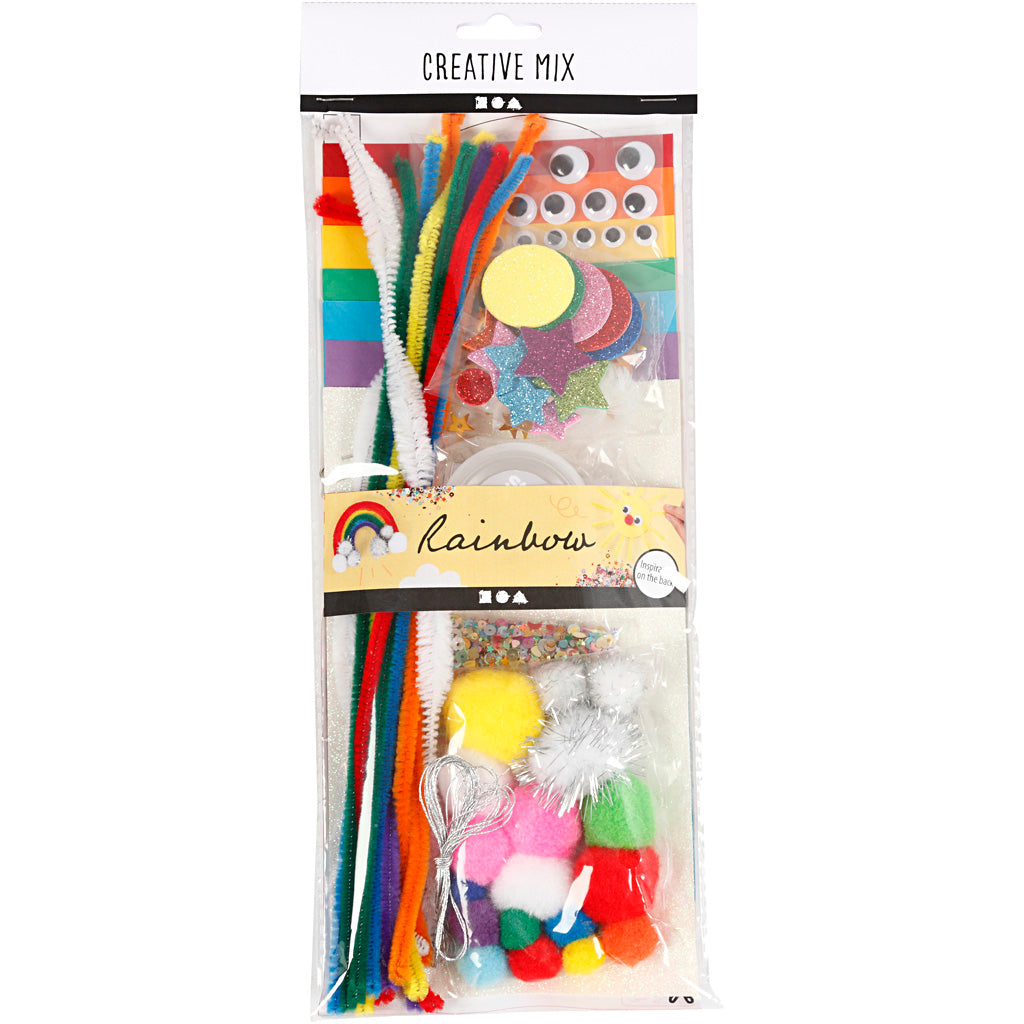 Creativ firma hobby basismaterialer regnbuesæt