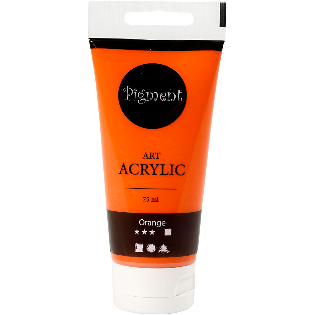 Creativ firma pigmentkunst akrylmaling orange, 75ml