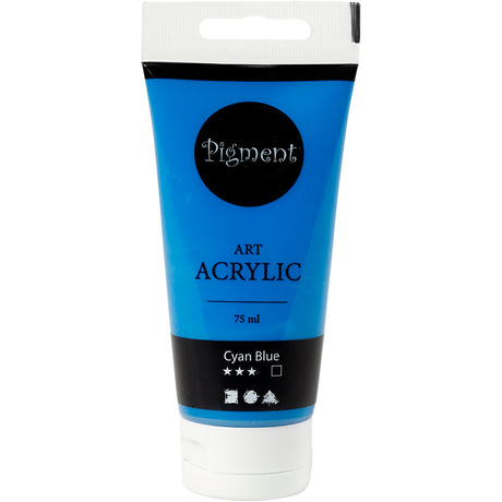 Creativ Company Pigment Art Acrylic Paint Cyan Blue, 75 ml