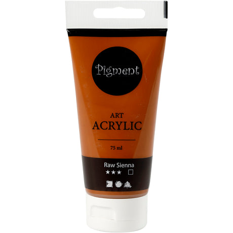 Creativ Company Pigment Art Acrylic Paint Raw Sienna Bruin, 75 ml