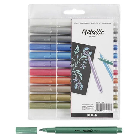 Creativ virksomhed https: www.cchobby.nl metallic-marker-line-thickness-2-4-mm-metallic-colors-12-piece-1-box