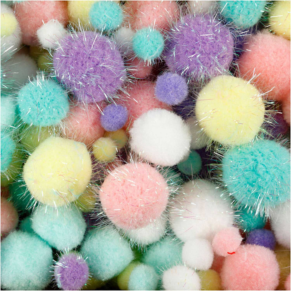 Creativ virksomhed https: www.cchobby.nl pompoms-d-15-40-mm-glitter-ca-400-piece-pastelcolours-400-gr-1-box