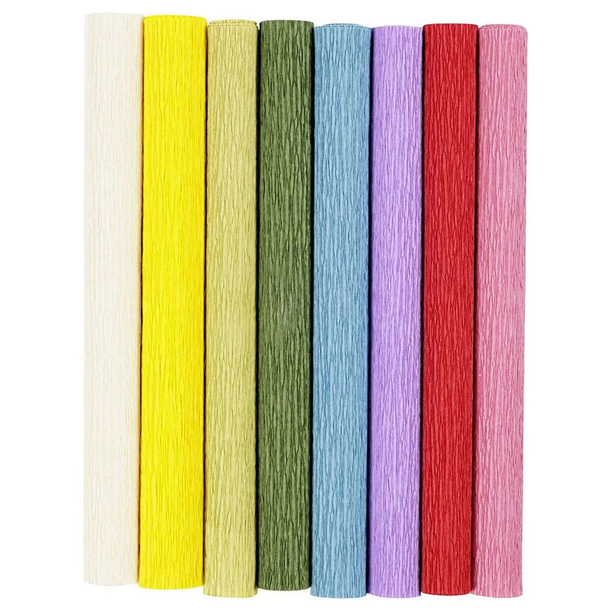 Creativ firma crepe papir basis nuancer 8 stk 25x60 cm