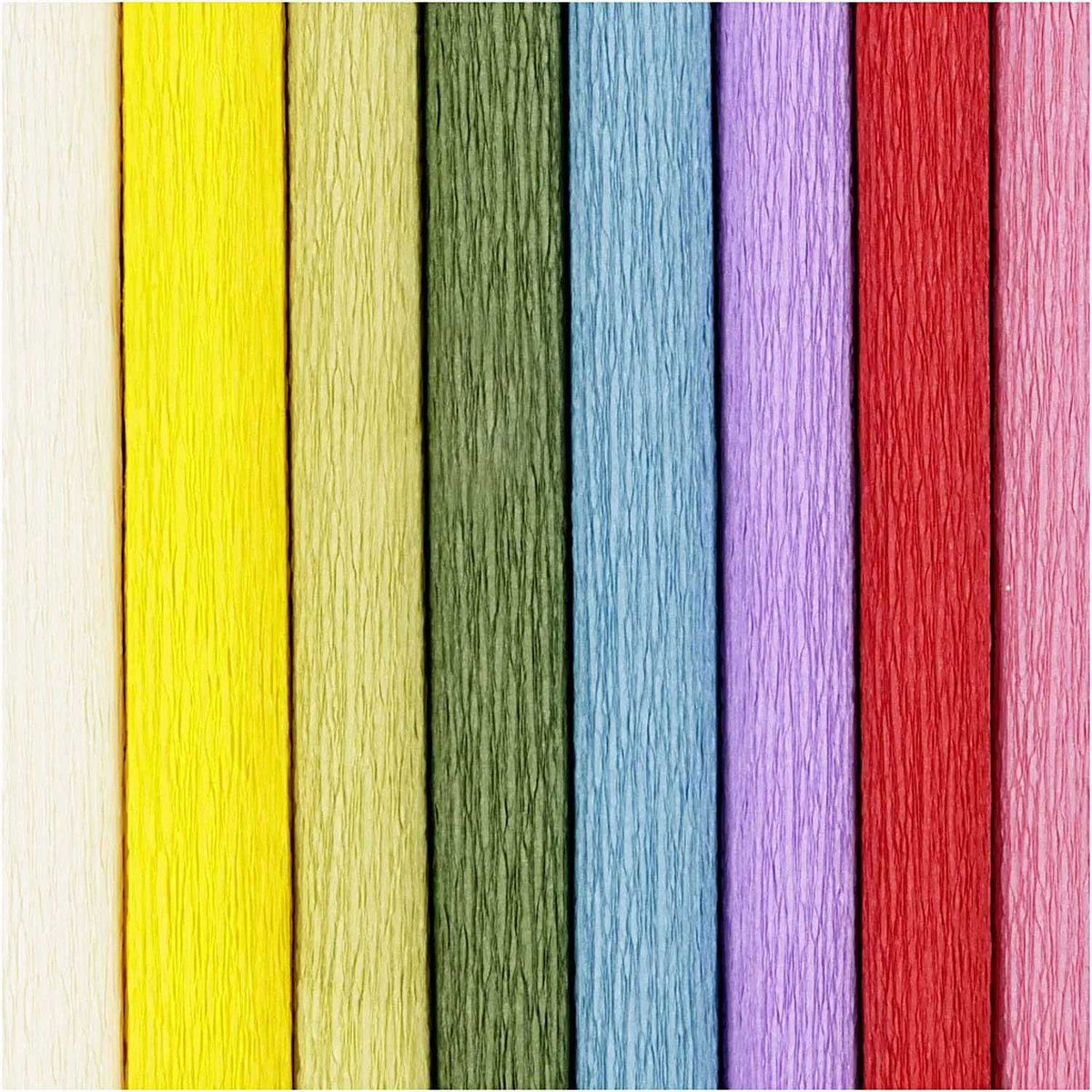 Creativ firma crepe papir basis nuancer 8 stk 25x60 cm