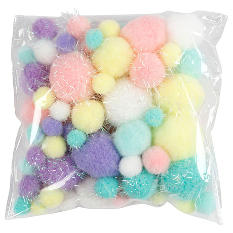 Creativ virksomhed https: www.cchobby.nl pompoms-d-15-40-mm-glitter-ca-75-piece-pastelcolours-62-gr-1-doos