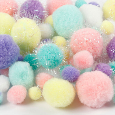 Creativ virksomhed https: www.cchobby.nl pompoms-d-15-40-mm-glitter-ca-75-piece-pastelcolours-62-gr-1-doos