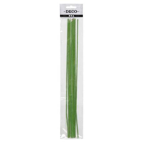 Creativ firma blomsterstængel tråd grøn 2 mm, 20 stk.