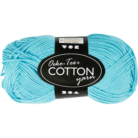 Creativ company cotton yarn, turquoise, 50gr, 170m