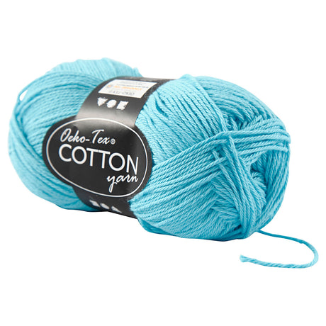 Creativ company cotton yarn, turquoise, 50gr, 170m