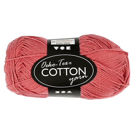Creativ firma bomuldsgarn, terracotta, 50gr, 170m