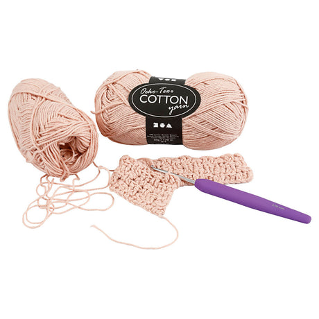 Creativ firma bomuldsgarn, beige, 50gr, 170m
