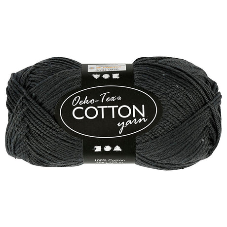 Creativ company bomuldsgarn, antracit, 50gr, 170m