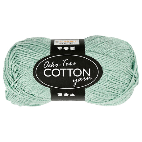 Creativ company bomuldsgarn, mintgrøn, 50gr, 170m