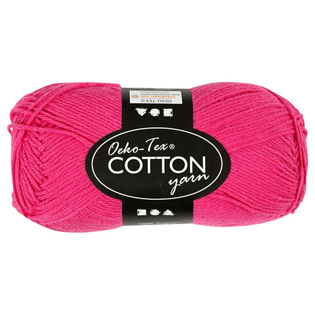 Creativ company bomuldsgarn, pink, 50gr, 170m