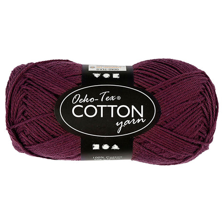 Creativ firma bomuldsgarn, blomme, 50gr, 170m