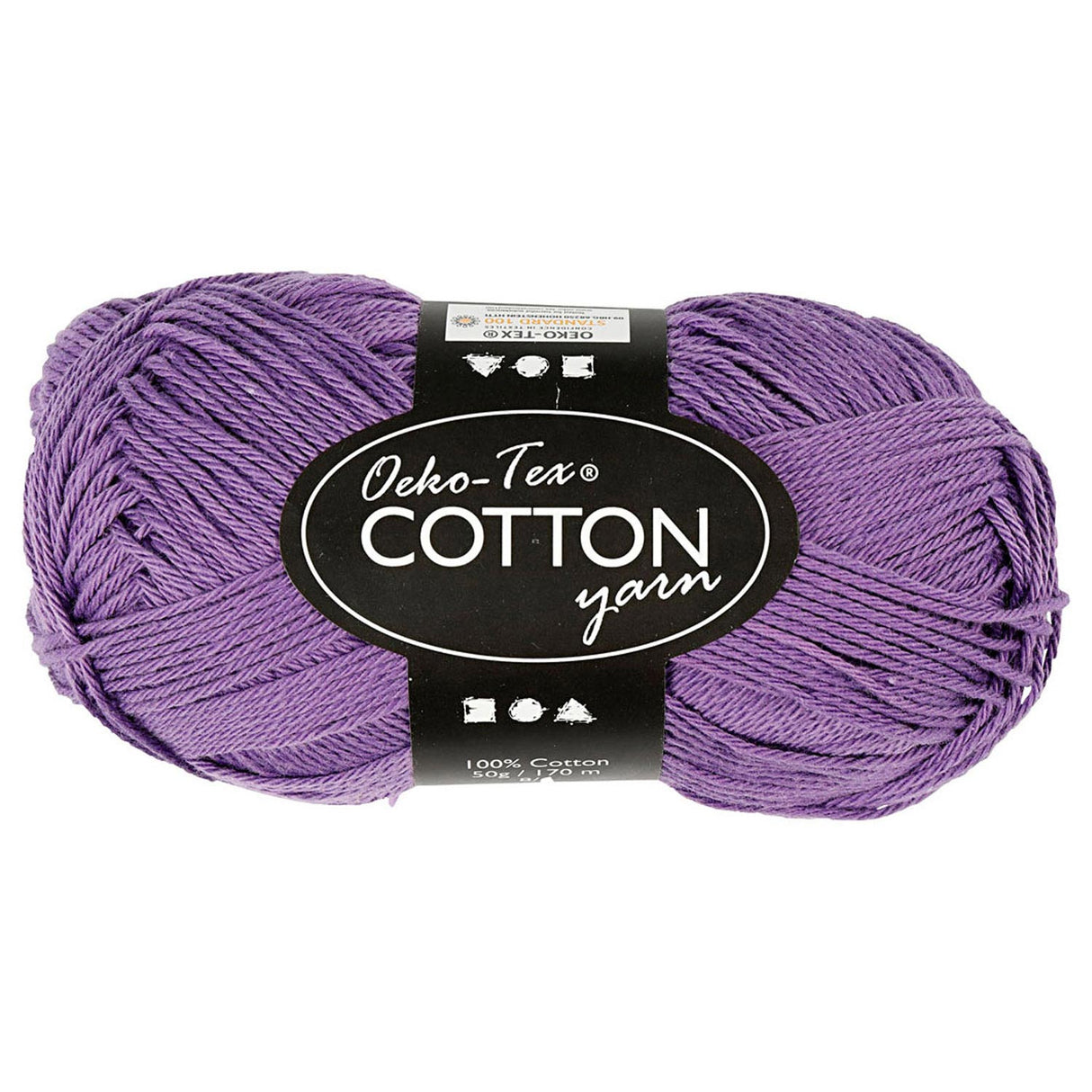 Creativ firma bomuldsgarn, lilla, 50gr, 170m