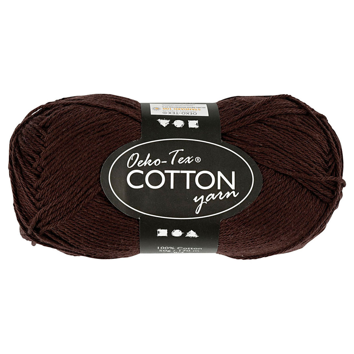 Creativ company bomuldsgarn, mørkebrun, 50gr, 170m