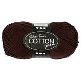 Creativ company bomuldsgarn, mørkebrun, 50gr, 170m