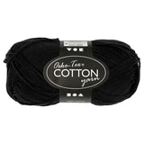 Creativ firma bomuldsgarn, sort, 50gr, 170m