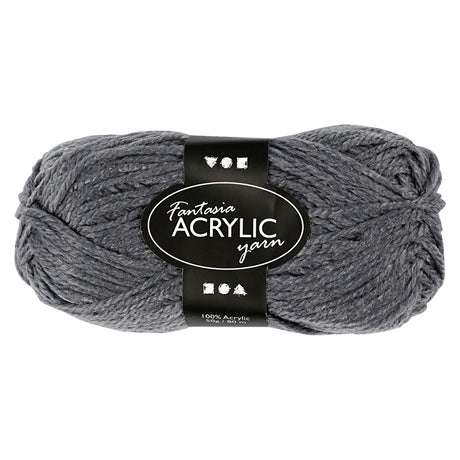 Creativ company akrylgarn, grå, 50gr, 80m