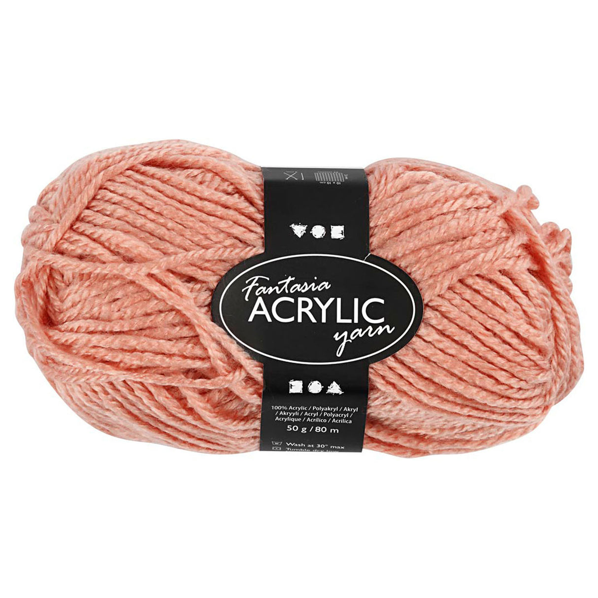 Creativ company akrylgarn, beige, 50gr, 80m